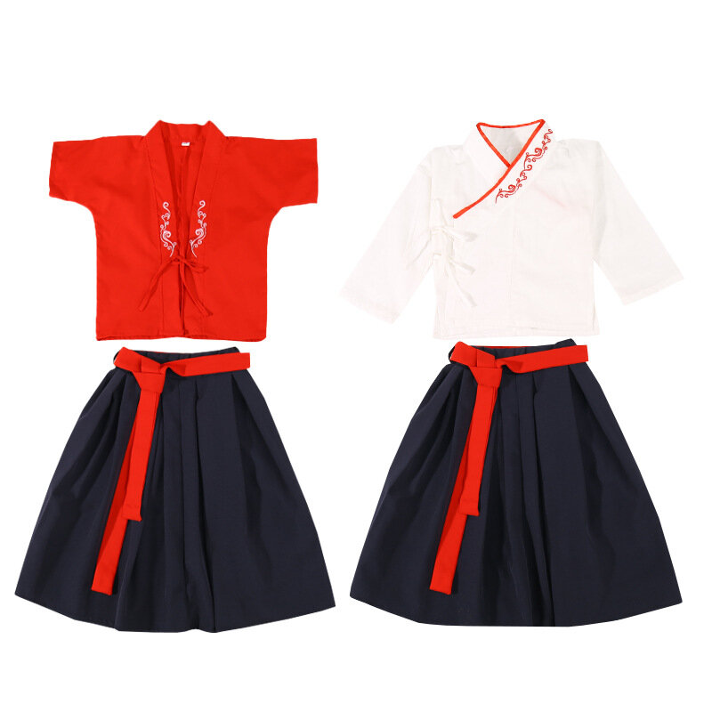 Costume Tang traditionnel en coton pour enfants, nouvelle collection d'automne, costume chinois pour filles, broderie ancienne Hanfu pour garçons