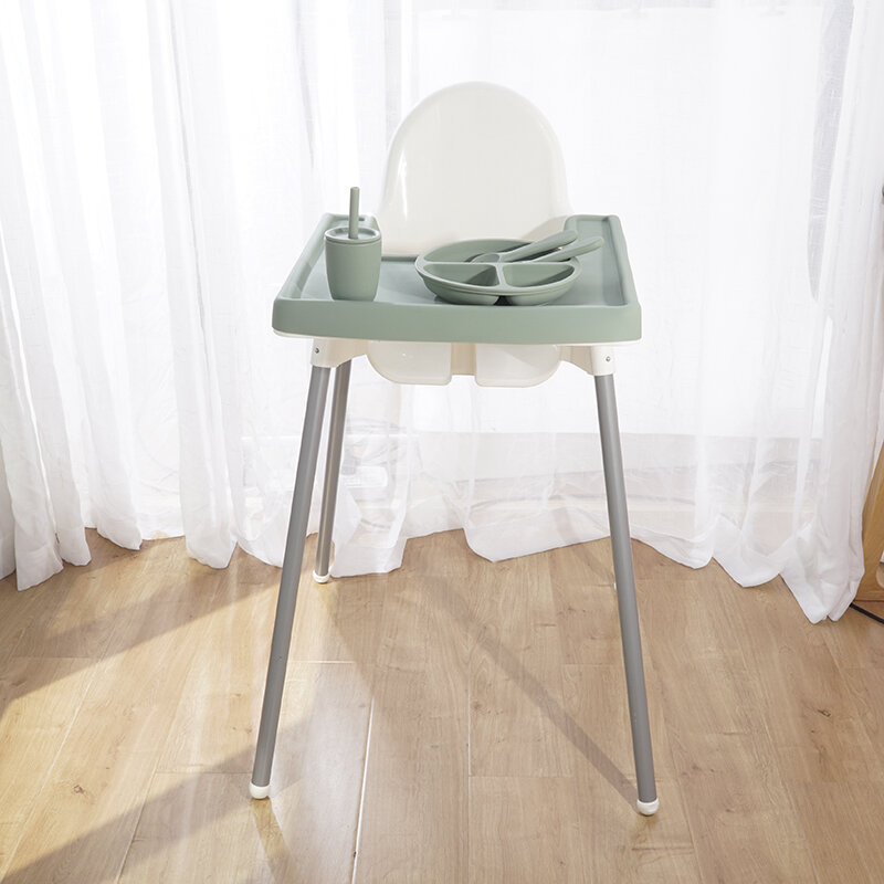 10 kolorów silikonowa podkładka dziecięca standardowe wysokie krzesło w pełni pokryta mata na stół łatwe do czyszczenia BPA bezpłatne konfigurowalne Logo