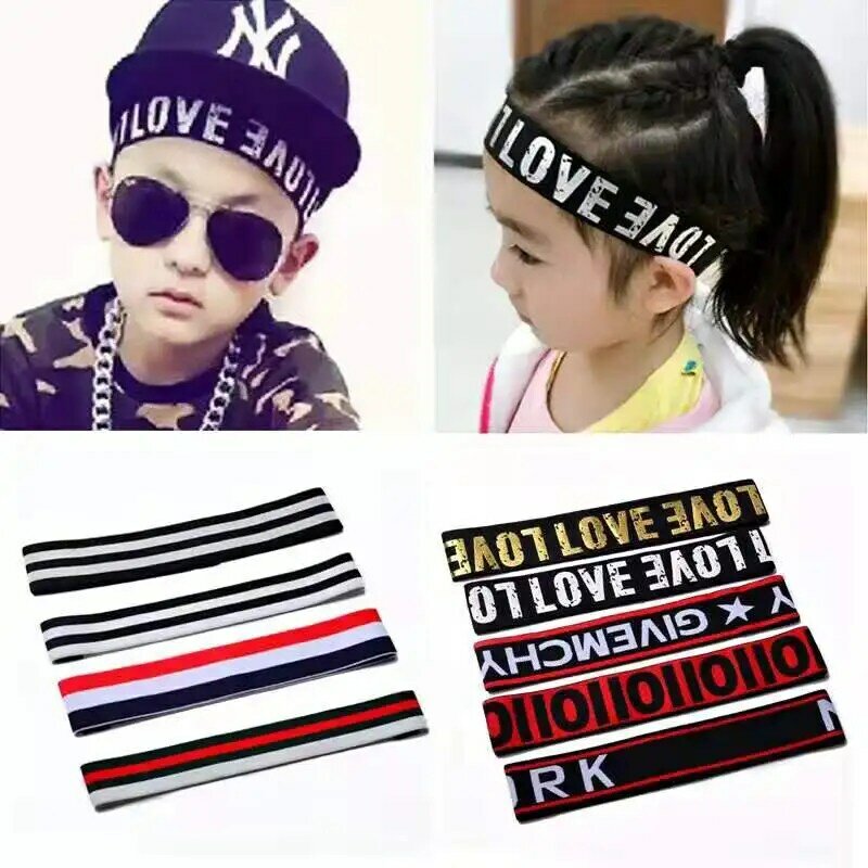 Korean baby fashion street dance girls boys sports headband children hair band girls perspiration headband