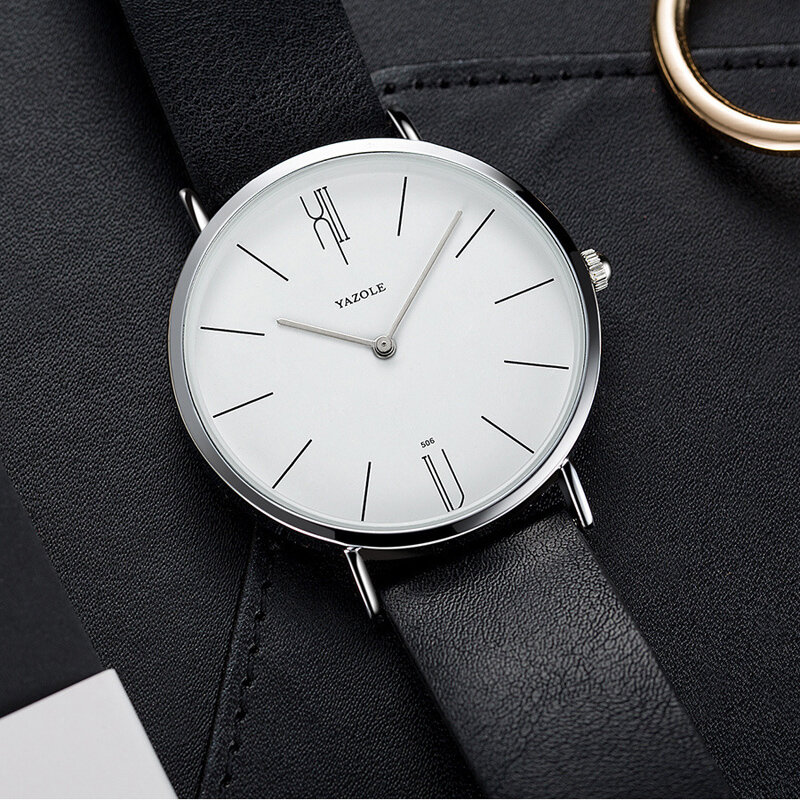 Горячие продажи YAZOLE мужские часы 2024 модные простые мужские часы ультратонкие кварцевые часы водонепроницаемые мужские наручные часы