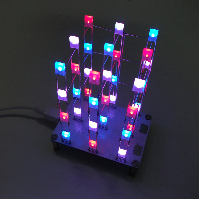 Elektroniczny zestaw zrób to sam sterowanie dotykowe kolorowe kostki 3x3x4 wielobarwne diody LED kostki DIY zestawy szkoleniowe SMD