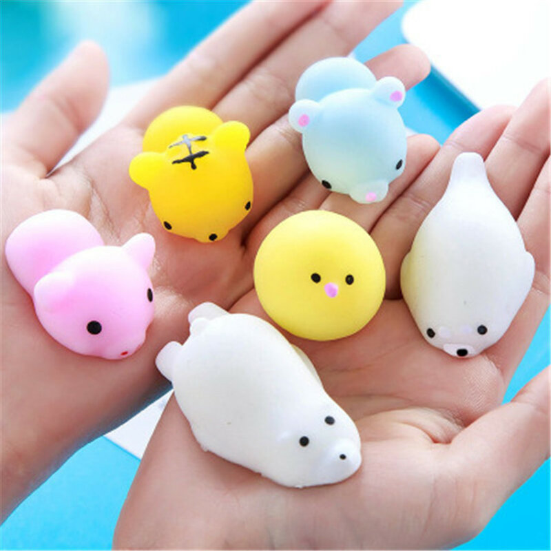 Mini bola antiestrés Kawaii para niños, juguete blando para aliviar el estrés, regalo divertido para mascotas
