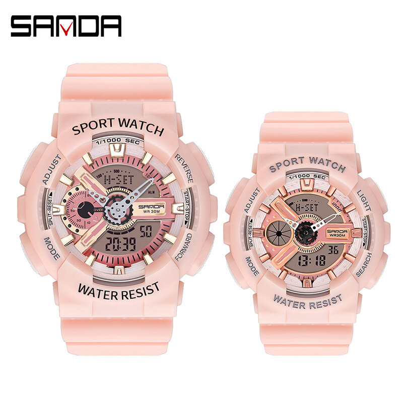Three up to watch fashion waterproof outdoor recreational multi-functional electronic university in male ladies watch
