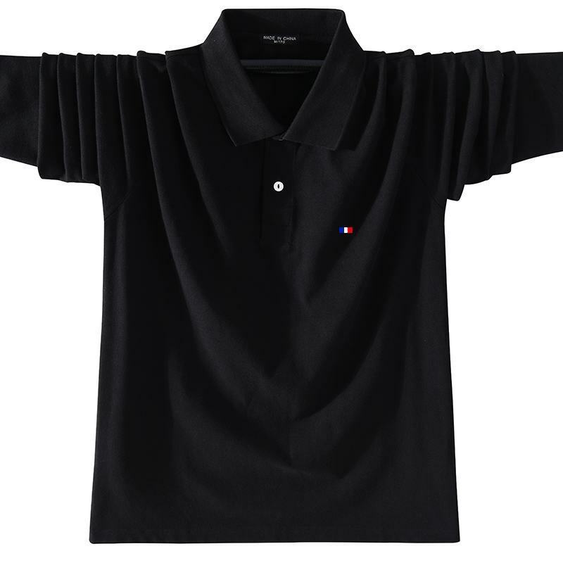 XS-5XL moda abbigliamento sportivo di alta qualità nuovo Design polo da uomo camicie manica lunga 100% cotone Casual polo Homme risvolto maschile top