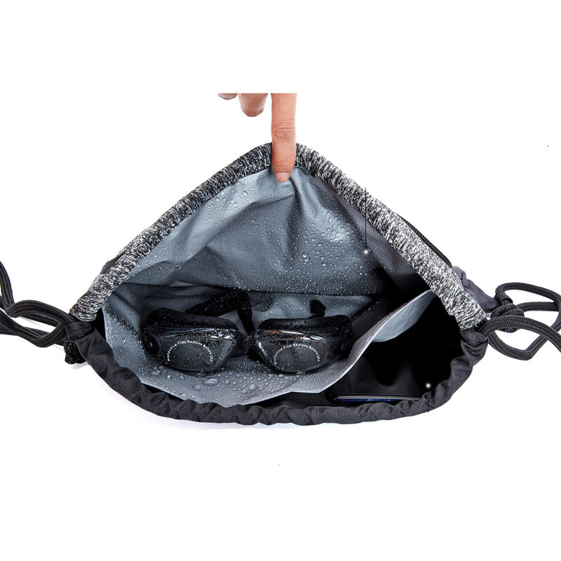 Taddlee mochila de cordão à prova d'água, bolsa leve com cordão resistente à água para academia, praia, yoga e piscina