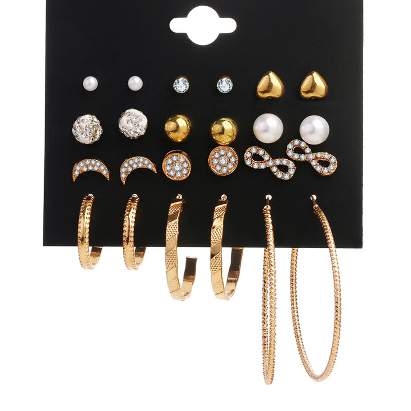 ZOVOLI damskie geometryczne kolczyki kryształowe szpilki zestaw moda mieszane style czeski serce stadniny kolczyki biżuteria dziewczęca 2021 kolczyk