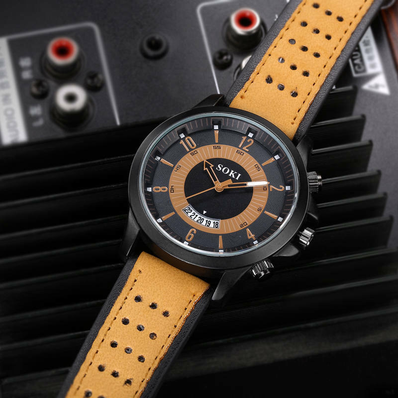 ทหาร Analog นาฬิกา Frosted หนังนาฬิกาควอตซ์นาฬิกา Ultra Thin ของขวัญนาฬิกาข้อมือ Dropshipping ขายส่ง