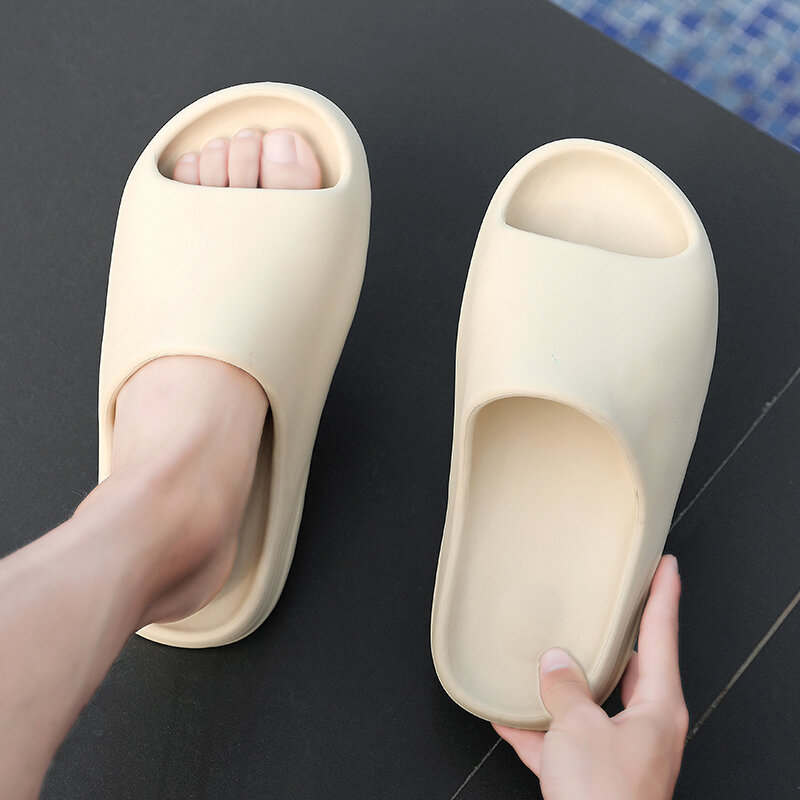 45 Big Size kapcie męskie odkryte slajdy komfort oddychające klapki plażowe moda odkryte palce i pięta klapki Leightweight mężczyźni sandały