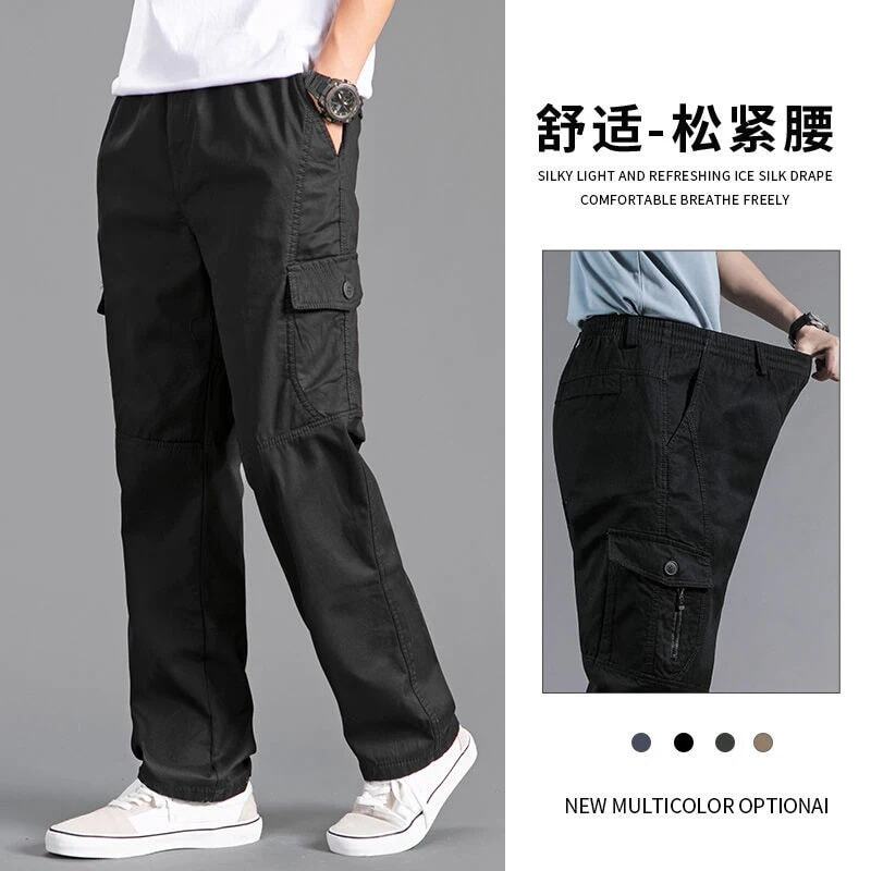 New Cargo Pants Men's Loose Straight Pants Plus Size Clothing Work Wear Japanese Joggers Homme Sports Cotton Casual Trousers