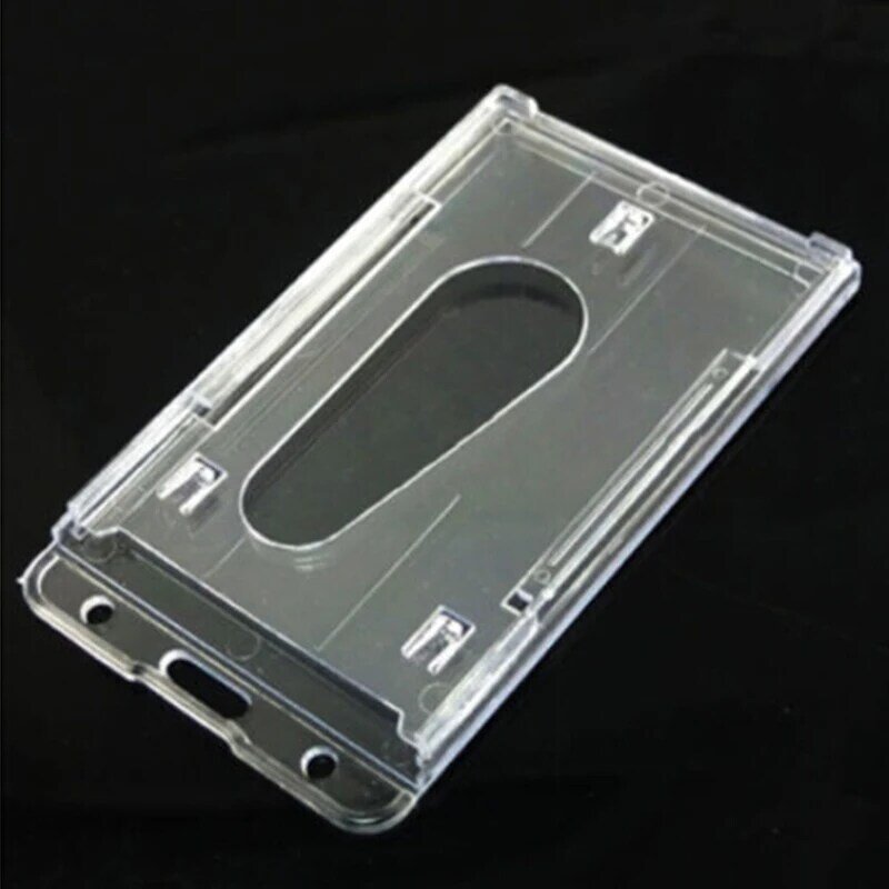 Suporte de cartão transparente, plástico macio, mangas claras, Protector Case Bag, Novo, 100x60mm, 2 pcs por lote