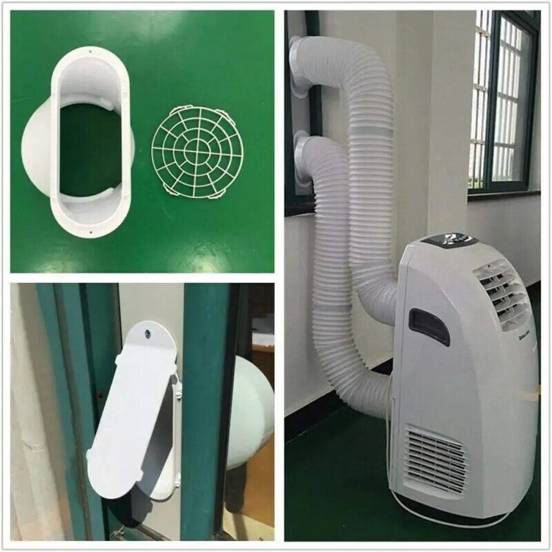 オフィスウィンドウ用の排気コネクタ,ポータブルエアコンエアコン用のスライドプレート