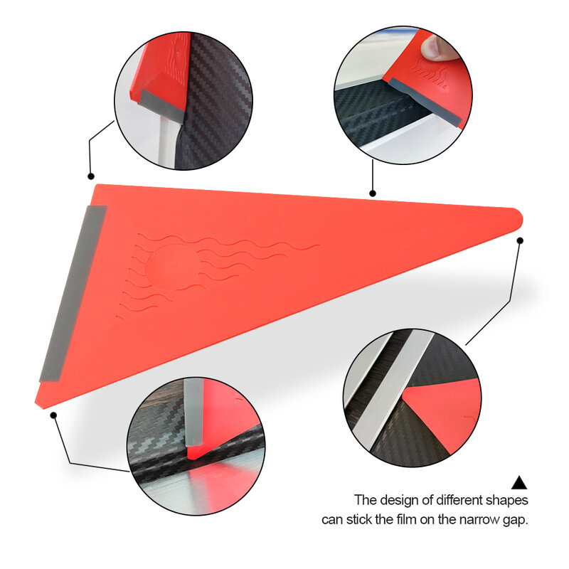 FOSHIO Kit Alat Pewarnaan Jendela Pembersih Magnetik Pengikis Pembungkus Vinil Mobil Pisau Pemotong Stiker Sampul Film Serat Karbon