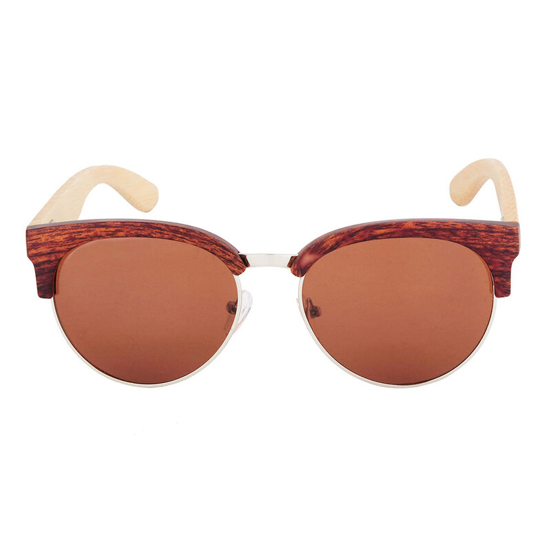 Солнцезащитные очки LONSY поляризационные для мужчин и женщин, зеркальные солнечные, в ретро стиле из бамбукового дерева, брендовые дизайнерские, для спорта