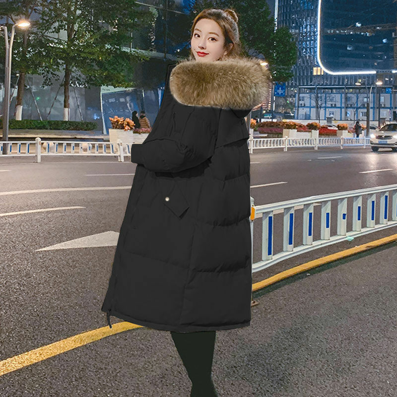 Зимняя куртка, новинка 2021, свободная стеганая куртка, пуховик, Корейская стеганая куртка, женская утепленная куртка средней длины для студентов