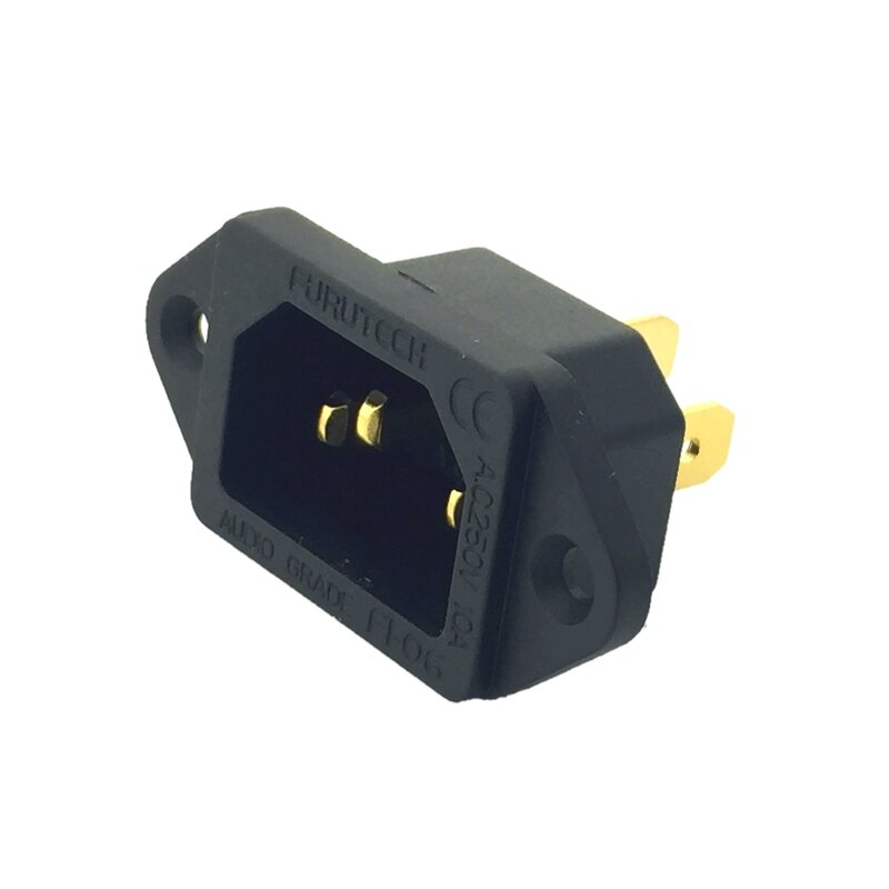 3Pcs FURUTECH FI-06(G) IEC Inlet Socket 3-Pin เชื่อม Edition ทองแดงชุบทอง HIFI Power MATIHUR AC เดิมกล่องบรรจุ