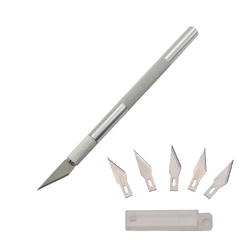 Kit de herramientas de cuchillo de bisturí de Metal Multicolor, cuchillas antideslizantes, cuchillo de grabado, película de teléfono móvil, herramientas de tallado de papel de corte #11