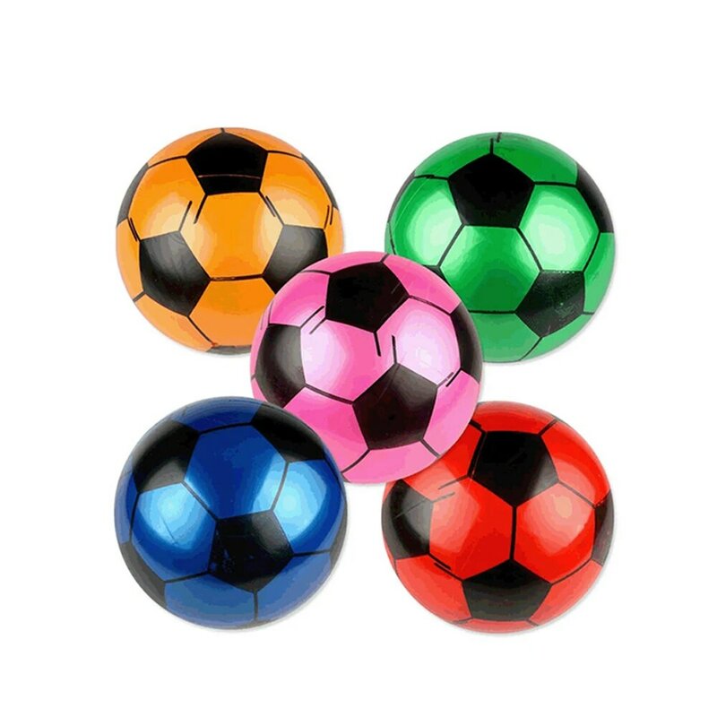 Ballon de football gonflable en PVC multicolore pour enfants, match de sport, entraînement, jeux de plein air, plage, élastique, 20cm