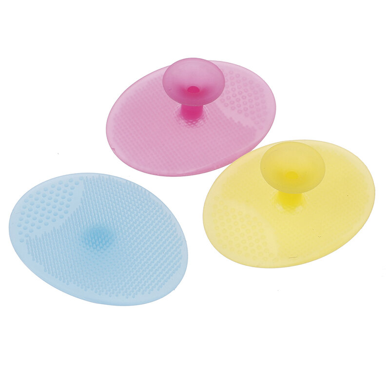 1 pz cuscinetti detergenti in Silicone per bambini colorati spazzola per lavaggio del viso pulizia esfoliante rimozione di punti neri strumenti per la cura della pelle del viso