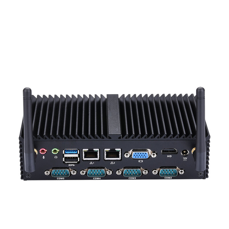 Qotom-Fanless Mini PC Industrial com Bay Trail, Processador N2930, Onboard, Quad Core, 1.86 GHz, RAM DDR3, MSATA, SSD