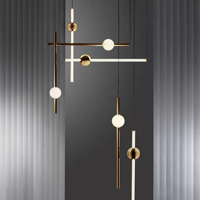Скандинавская стеклянная комбинированная люстра, гостиной, столовой, бара, креативные современные минималистичные прикроватные светильники с металлическим окошком