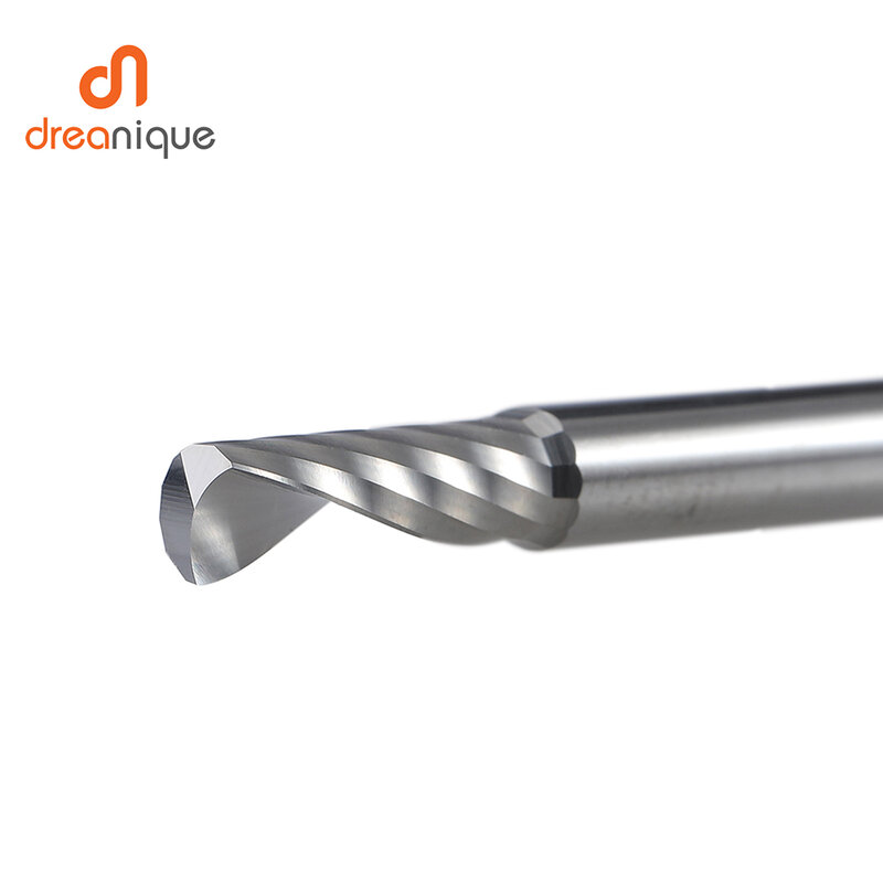 Brocas de enrutador CNC AAAAA 3D, corte de grabado 3.175 /4/6, vástago de una sola flauta, fresa de extremo en espiral para carpintería de aluminio, 1 unidad