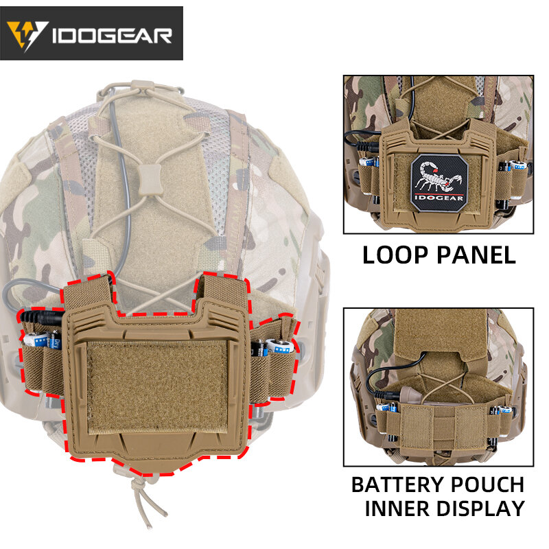 Тактический чехол для шлема IDOGEAR для морского шлема с футляром для батареи NVG, Охотничьи аксессуары 3812