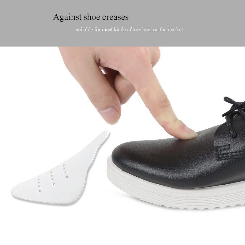 2 Pasang Sepatu Pelindung Lipatan Kotak Jari Kaki Sneakers Anti Kerutan Pencegahan untuk Sneakers Sepatu Kasual Sepatu Peregang Pembentuk Penjaga