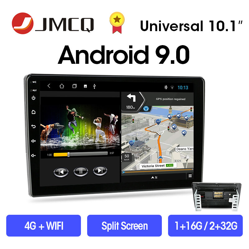 VTOPEK 9/10 "Android 9.0 2din Autoradio Multimediale Video Player di Navigazione GPS Unità di Testa Stereo WiFi Bluetooth FM Con macchina fotografica