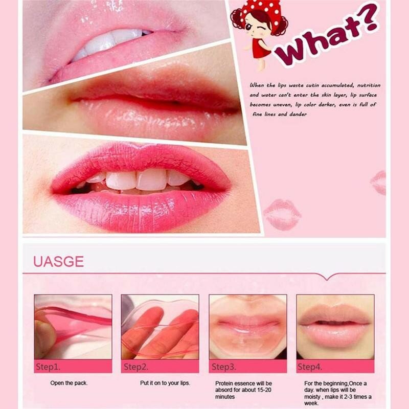 1Pcs Collagen Lip Mask Patches Hydrating Patches Repair Lines Lip Plumper Anti Lips Mask for Lip Enhancement Gel Pad