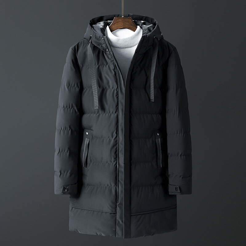 Varsanol New Men's Parkas Long Cotton Winter Jacket Coat For Men Brand Bomber Jacket Thick Parka Homme Warm Tops -20 Degree