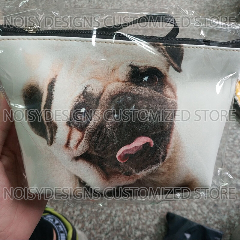 ใหม่น่ารัก3D Pug พิมพ์สุนัขปากกาดินสอกระเป๋านักเรียนเครื่องเขียนกระเป๋าผู้หญิงกรณีแต่งหน้า...