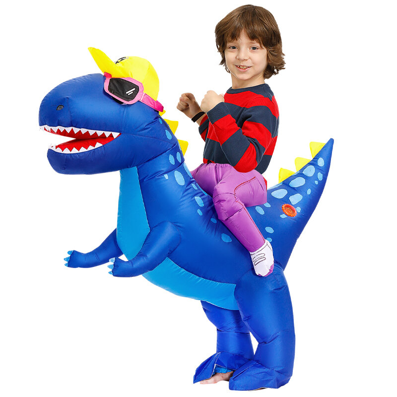 Kids Dinosaur Costume Anime Purim Carnival Party Cosplay Boys Girls Animal Inflatable Costumes Suit For Child Halloween
