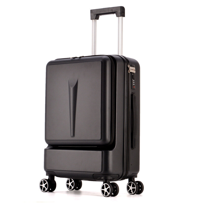Neuer Reisegepäck mit Vorder öffnung und Rädern 20 ''Zoll Reisetasche Boarding Koffer Passwort Trolley Fall