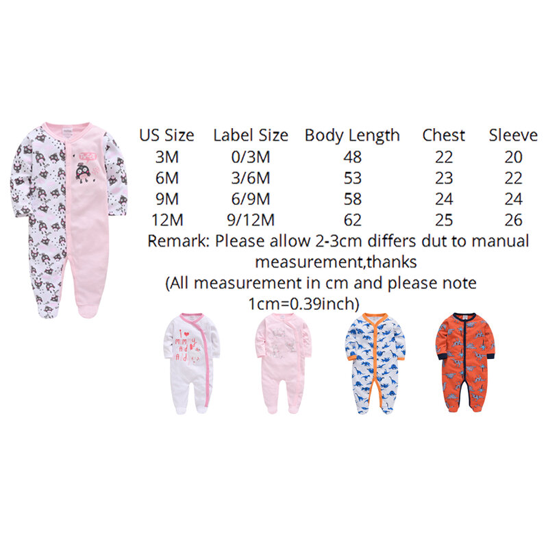 5 sztuk piżama dziewczynka noworodek chłopiec Pijamas bebe fille bawełna oddychająca miękka ropa bebe noworodka śpiące dziecko Pjiamas