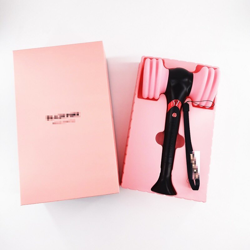 1 Uds. Grupo de Kpop-Barra de luz negra y rosa, edición especial, luz de mano Lisa, martillo, lámpara de mano, luz parpadeante