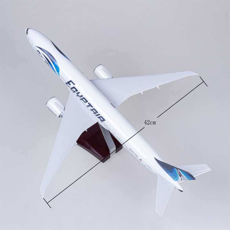 JASON TUTU – avion léger avec roues en résine moulée, 47cm, maquette d'avion en résine 777, Air Boeing 1/160 d'egypte, livraison directe