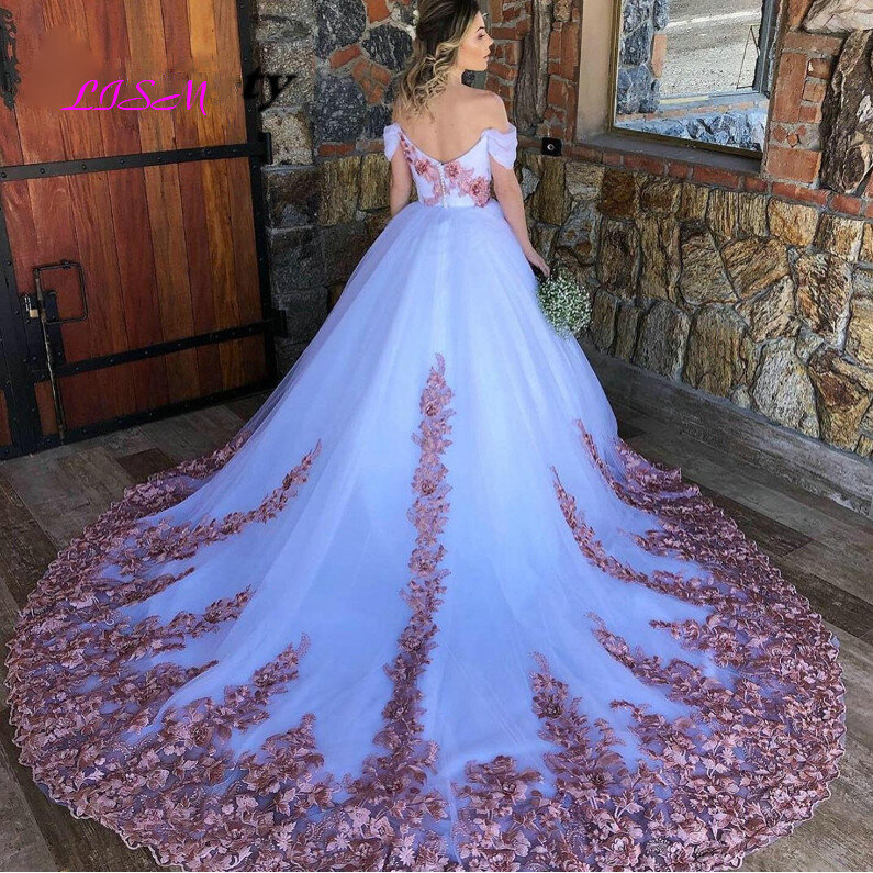 Gaun Quinceanera Antik Arab Gaun Prom Applique Mewah 2021 Gaun Vestidos De Noivas Bahu Terbuka Buatan Khusus