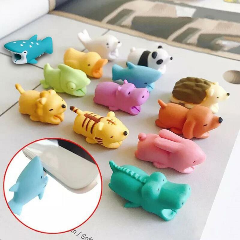 Cute Animal USB Cable Protector Cartoon Figure USB Data Cable USB Charger Cable Protective Sleeve Anti Breaking Protective Cover