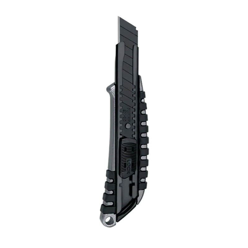 Cuchillo utilitario de hoja negra, hoja Sk5, aleación de aluminio, soporte de cuchillo de bloqueo fuerte, papel tapiz, herramienta de corte de papel de alta resistencia