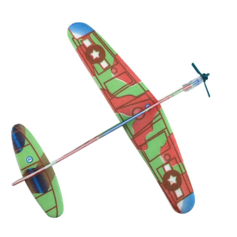 12 Buah DIY Hand Throw Pesawat Terbang Glider Mainan Pesawat Terbuat dari Busa Plast Tas Pesta Pengisi Anak-anak Mainan Anak-anak Permainan