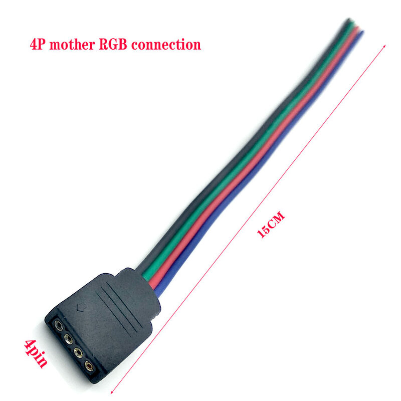 LED 케이블 수 암 커넥터 어댑터 와이어, 5050 3528 SMD RGB RGBW LED 스트립 조명, RGB RGBW LED 컨트롤러, 4 핀 5 핀, 5 개