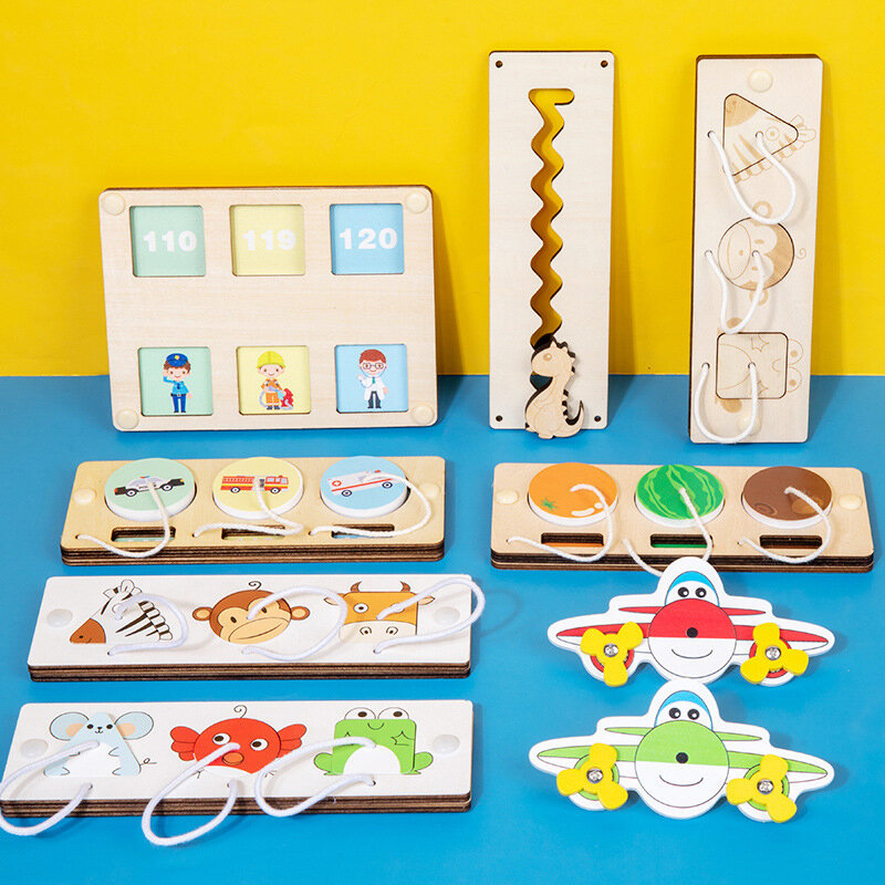 Planche d'Activités Montessori pour Enfant, Accessoires de Bricolage pour Bébé, Aide à l'Éducation Précoce, Compétences d'ApprentiCumbria, Pièce de Jouet