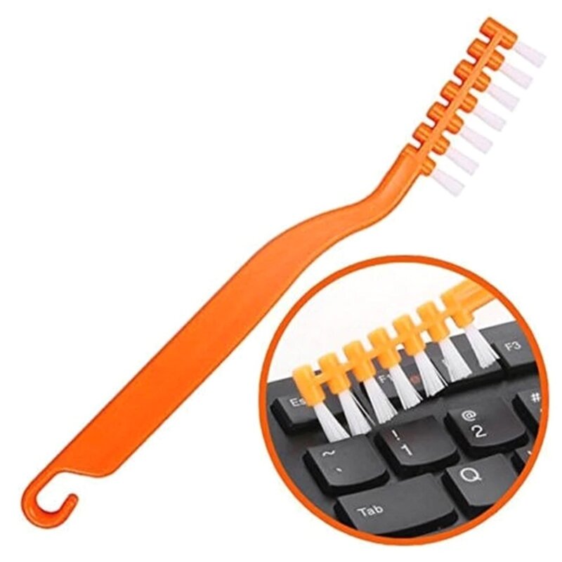 Cepillo de teclado flexible H052, herramienta de limpieza de ordenador, antideslizante, gancho resistente, 1 ud.