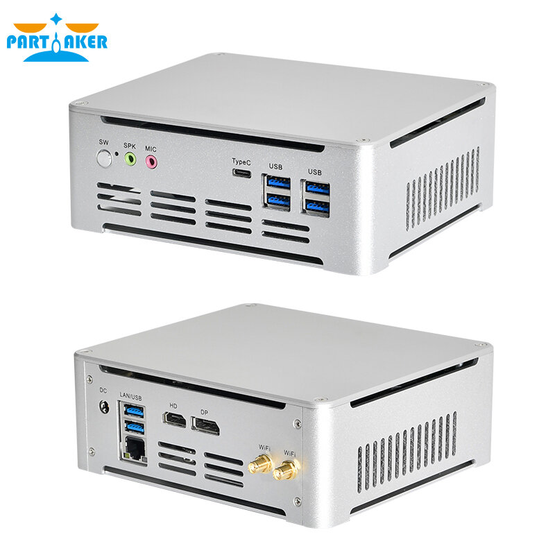 Partaker Mini PC Intel Core i5 7300HQ i7 7700HQ DDR4 Windows 10 Linux 4K Gaming UHD HTPC HDMI DP Minipc Desktop Computer