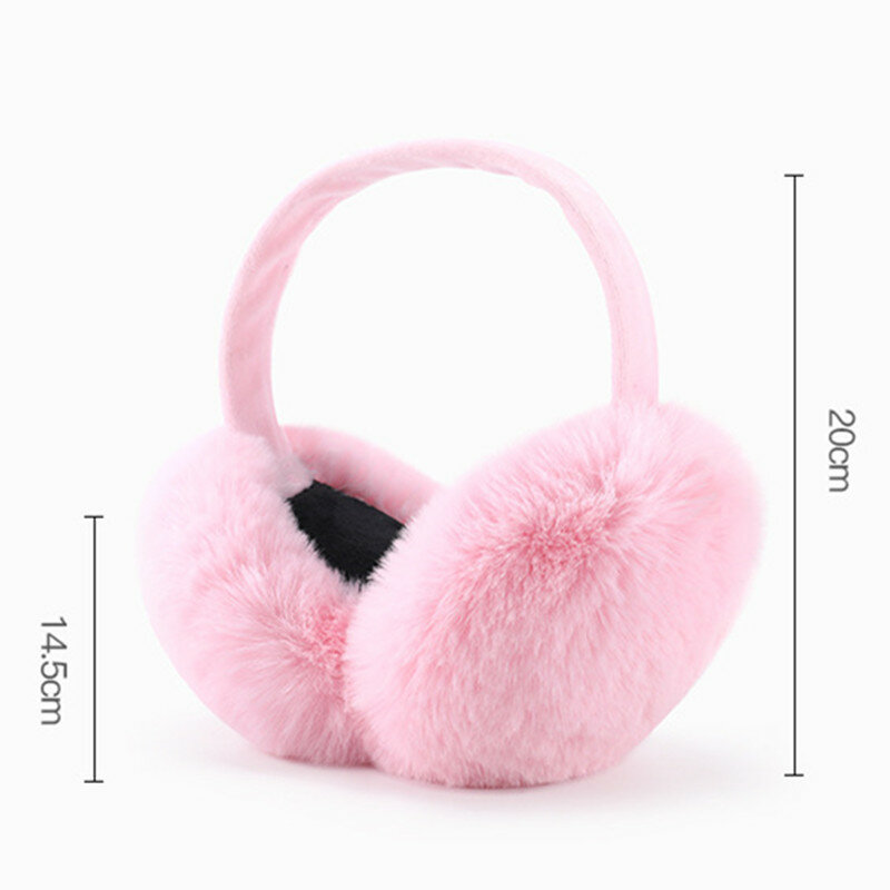 Women's Winter Plus Velvet Thickened Earmuffs Warm Plush Windproof Earmuffs Removable and Washable Foldable Fluffy Ear Warmers