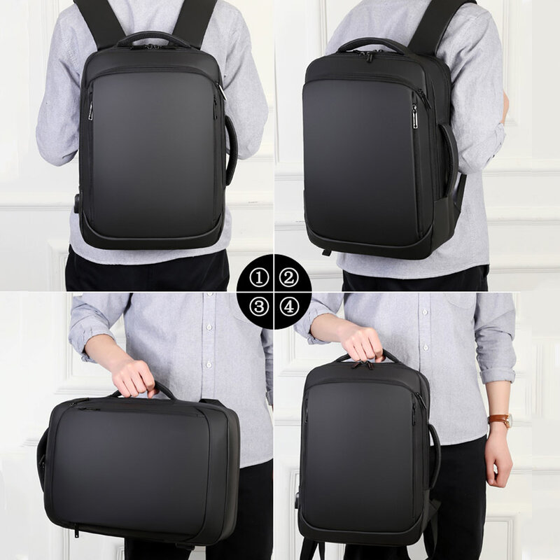 15,6-дюймовый рюкзак для ноутбука, мужские рюкзаки, деловой рюкзак, водонепроницаемый рюкзак для ноутбука, зарядка через USB, сумка для путешес...