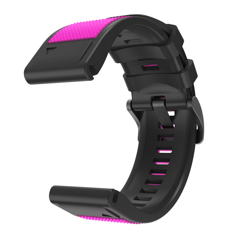 22 26มม.ซิลิโคนสายรัดข้อมือสำหรับ Garmin Fenix 6 Pro 6X 5X 5 Plus กันน้ำ Smartwatch หัวเข็มขัด easyfit สายคล้องข้อมือ