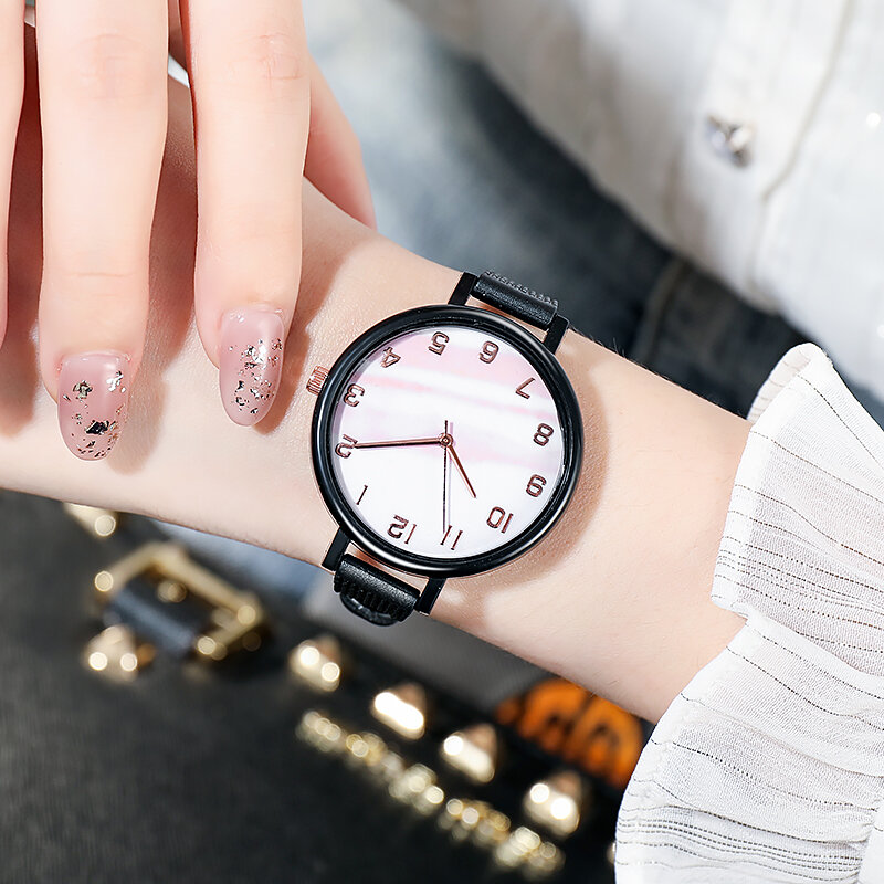 Relógios de pulso WOKAI luxo para mulheres, Moda Quartz Watch, Silicone Band Dial, Casual Ladies Watch