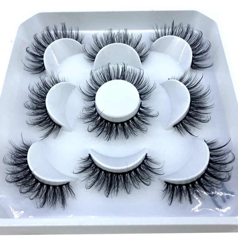 HBZGTLAD nowy 5 pairs 8-25mm naturalne 3D sztuczne rzęsy sztuczne rzęsy zestaw do makeupu rzęsy z norek sztuczne rzęsy maquiagem