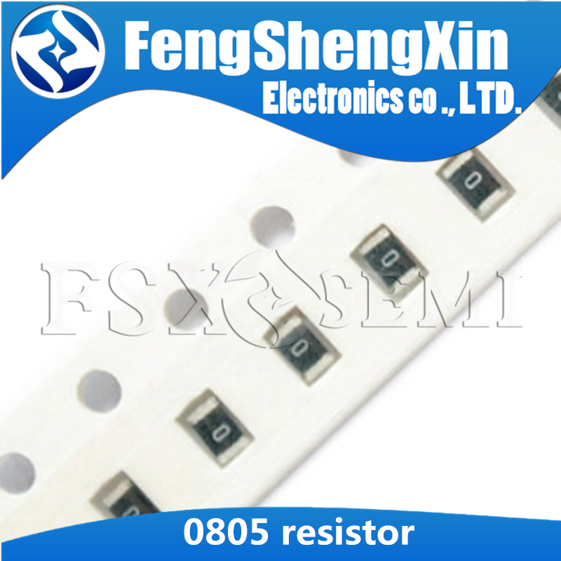 100 Buah/Lot 1% Resistor 0805 SMD Resistor 0R ~ 10M 1/8W 0 1 10 100 150 220 330 Ohm 1K 2.2K 10K 100K 0R 1R 10R 100R 150R 220R 330R